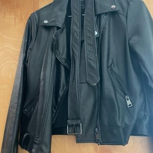 Faux motorcycle jacket